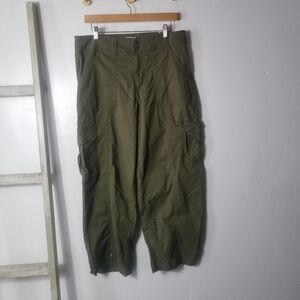 JESSICA SIMPSON WOMEN'S CARGO OLIVE GREEN PANTS SIZE 12